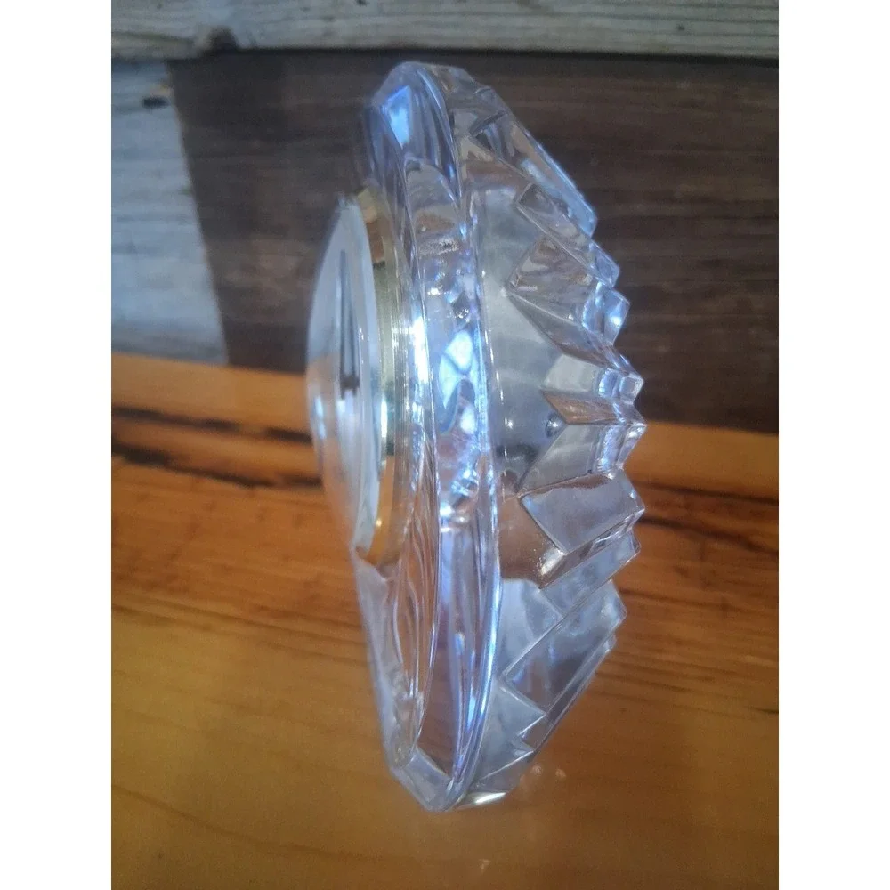 VINTAGE 1995 Staiger Germany & Cristal D' Argue France 24% Lead Crystal Clock